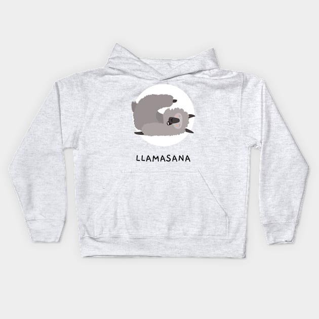 Asana Yoga - Llamasana - Llama Kids Hoodie by SweetStudios